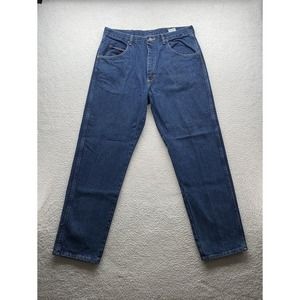 Wrangler Pro Jeans Mens 36x32 Blue Denim Medium Wash Straight Rodeo Rugged Work
